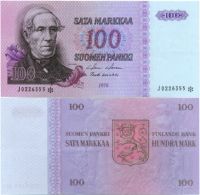 100 Markkaa 1976 J0226355* kl.6